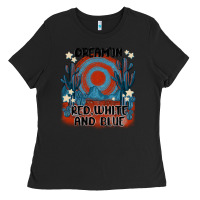 Black dream' in red white and blue Ladies Tee - MaliasSmallBusiness