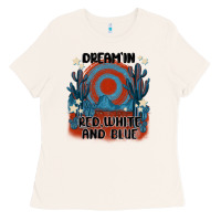 Bone dream' in red white and blue Ladies Tee - MaliasSmallBusiness