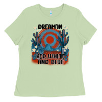 Matcha dream' in red white and blue Ladies Tee - MaliasSmallBusiness