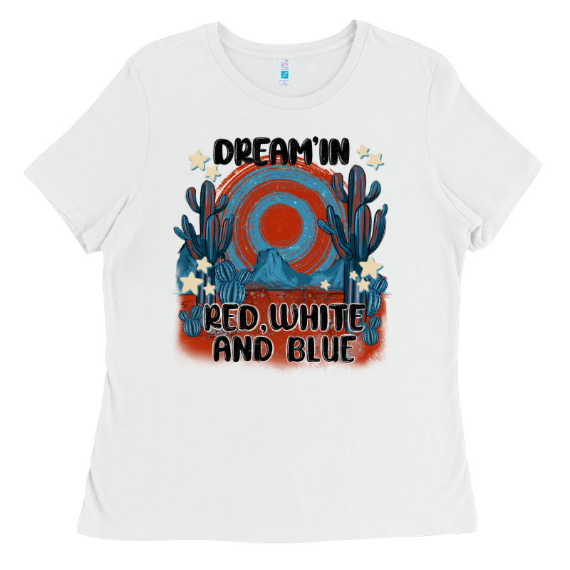 Dream' In Red White And Blue Ladies Tee by MaliasSmallBusiness | Teevron