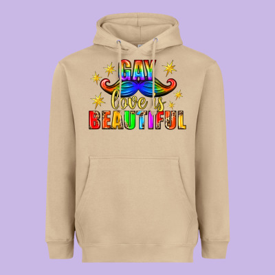 Gay Love Is Beautiful Pride Lgbtq Heavyweight Hoodie Designed By Bundleandbundleshop