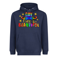 Navy Gay Love Is Beautiful Pride Lgbtq Heavyweight Hoodie - BundleAndBundleShop