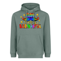 Sage Gay Love Is Beautiful Pride Lgbtq Heavyweight Hoodie - BundleAndBundleShop