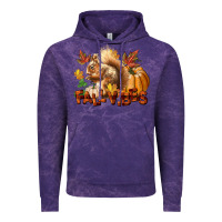 Cloud Purple Fall Vibes Squirrel Vintage Hoodie - LillyAllenDesigns