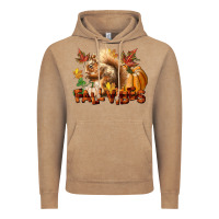 Vintage Coffee Fall Vibes Squirrel Vintage Hoodie - LillyAllenDesigns
