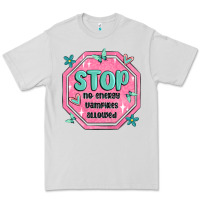 Dove Grey stop no energy vampires allowed Premium Tee - MaliasSmallBusiness