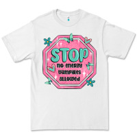 White stop no energy vampires allowed Premium Tee - MaliasSmallBusiness