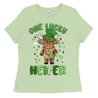 Matcha one lucky heifer Ladies Tee - MaliasSmallBusiness