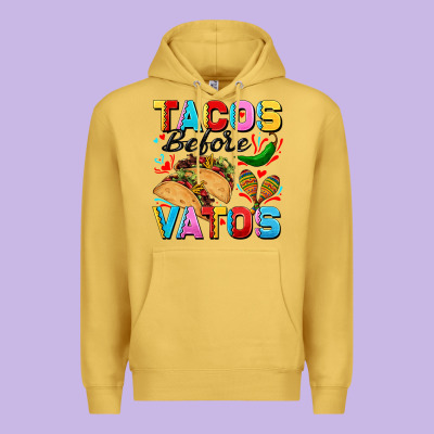 Tacos Before Vatos Valentine's Day Premium Hoodie Designed By Fadigitalartstudio