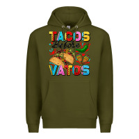 Army Green Tacos before Vatos Valentine's Day Premium Hoodie - FaDigitalArtStudio