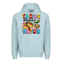 Blue Mist Tacos before Vatos Valentine's Day Premium Hoodie - FaDigitalArtStudio