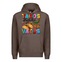 Coffee Tacos before Vatos Valentine's Day Premium Hoodie - FaDigitalArtStudio