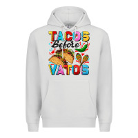 Dove Grey Tacos before Vatos Valentine's Day Premium Hoodie - FaDigitalArtStudio