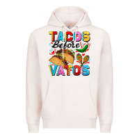 Pale Pink Tacos before Vatos Valentine's Day Premium Hoodie - FaDigitalArtStudio