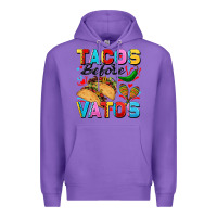 Purple Tacos before Vatos Valentine's Day Premium Hoodie - FaDigitalArtStudio