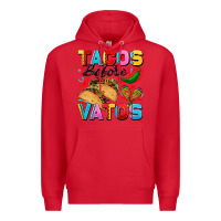 Red Tacos before Vatos Valentine's Day Premium Hoodie - FaDigitalArtStudio