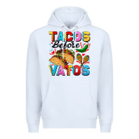 White Tacos before Vatos Valentine's Day Premium Hoodie - FaDigitalArtStudio