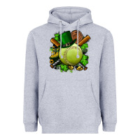 Heather Grey st.patrick's day softball Heavyweight Hoodie - FaDigitalArtStudio