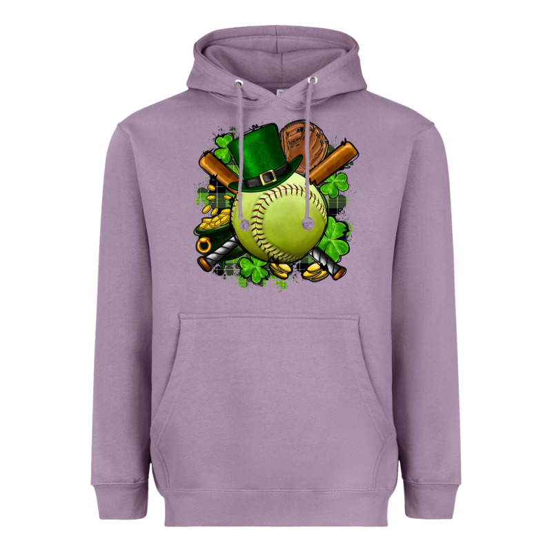 St.patrick's Day Softball Heavyweight Hoodie by FaDigitalArtStudio | Teevron