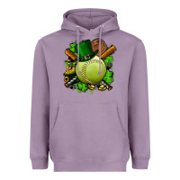 Lavender st.patrick's day softball Heavyweight Hoodie - FaDigitalArtStudio