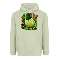 Matcha st.patrick's day softball Heavyweight Hoodie - FaDigitalArtStudio