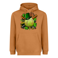Meerkat st.patrick's day softball Heavyweight Hoodie - FaDigitalArtStudio