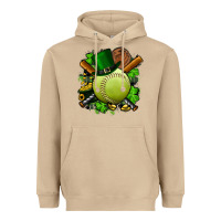 Mushroom st.patrick's day softball Heavyweight Hoodie - FaDigitalArtStudio