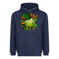 Navy st.patrick's day softball Heavyweight Hoodie - FaDigitalArtStudio