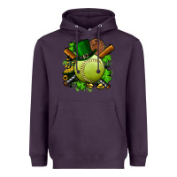 Plum st.patrick's day softball Heavyweight Hoodie - FaDigitalArtStudio
