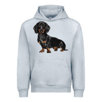 Heather Grey Dachshund Dog Illustrations Urban Hoodie - LillyAllenDesigns