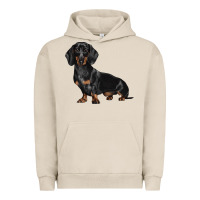 Pigment French Oak Dachshund Dog Illustrations Urban Hoodie - LillyAllenDesigns
