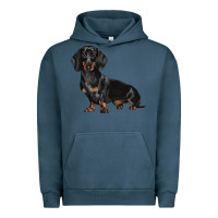 Pigment Midnight Navy Dachshund Dog Illustrations Urban Hoodie - LillyAllenDesigns