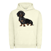 Pigment Pistachio Dachshund Dog Illustrations Urban Hoodie - LillyAllenDesigns