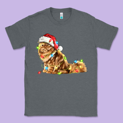 Christmas Persian Cat Classic Tee Designed By Lillyallendesigns