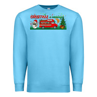 Ocean Blue christmas is coming Premium Sweatshirt - BundleAndBundleShop