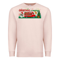 Pale Pink christmas is coming Premium Sweatshirt - BundleAndBundleShop