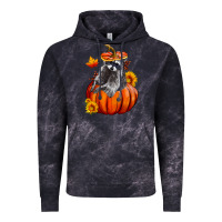 Cloud Black Fall Pumpkin Raccoon Vintage Hoodie - LillyAllenDesigns