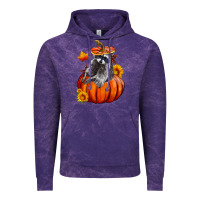 Cloud Purple Fall Pumpkin Raccoon Vintage Hoodie - LillyAllenDesigns