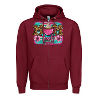 Burgundy mom fuel coffee cup Zipper Hoodie - OliviaCreatesArt