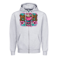 Heather Grey mom fuel coffee cup Zipper Hoodie - OliviaCreatesArt