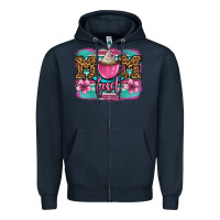 Navy mom fuel coffee cup Zipper Hoodie - OliviaCreatesArt