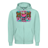 Seafoam mom fuel coffee cup Zipper Hoodie - OliviaCreatesArt