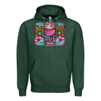 Sports Green mom fuel coffee cup Zipper Hoodie - OliviaCreatesArt