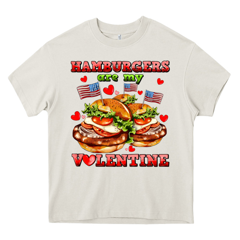Hamburger Are My Valentine Heavy Core Tee by AdoDesignShop | Teevron