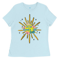 Baby Blue here comes the sun Ladies Tee - MaliasSmallBusiness