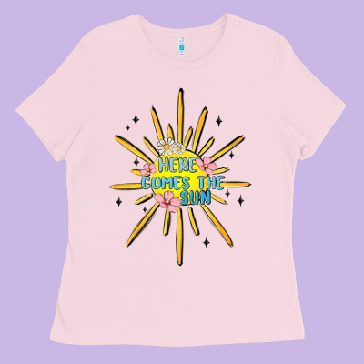 Here Comes The Sun Ladies Tee Designed By Maliassmallbusiness