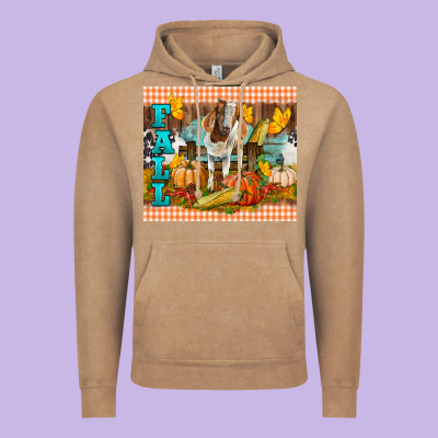 Fall With Baby Goat Vintage Hoodie Designed By Lillyallendesigns