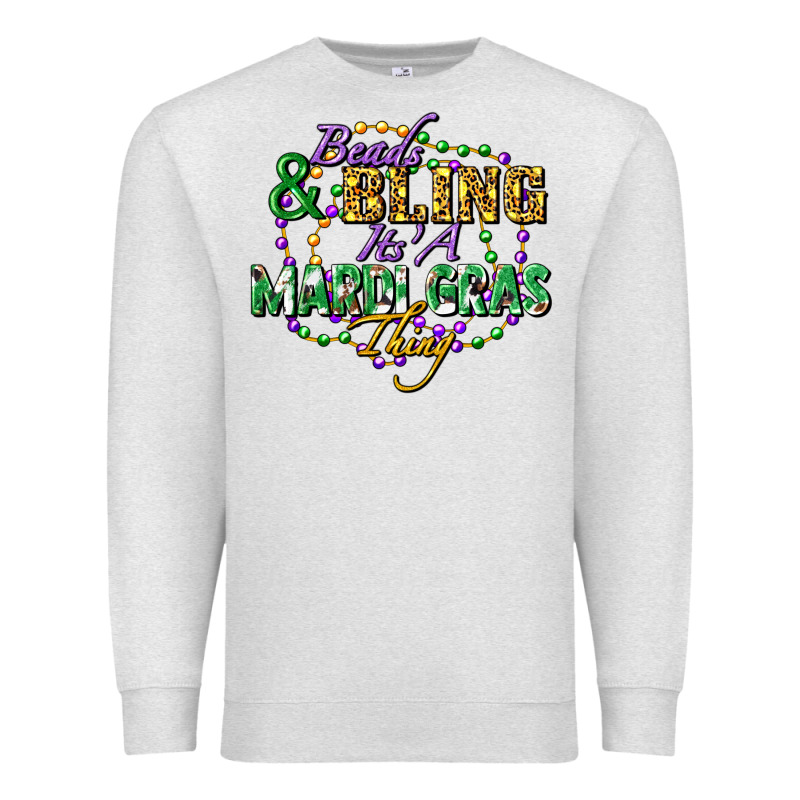 Heads And Bling It's' A Mardi Gras Thing Premium Sweatshirt by FaDigitalArtStudio | Teevron