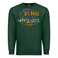 Sports Green heads and bling it's' a mardi gras thing Premium Sweatshirt - FaDigitalArtStudio