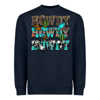 Navy Western Howdy Howdy Howdy Heavyweight Sweatshirt - HowdyJamesFarm